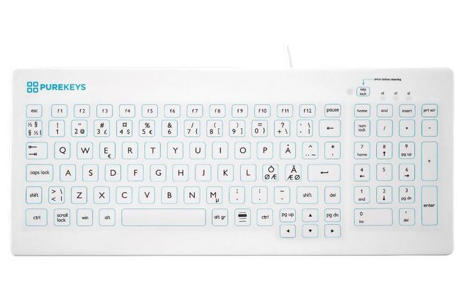 Huvudbild Purekeys Tangentbord Vit, Trådlöst